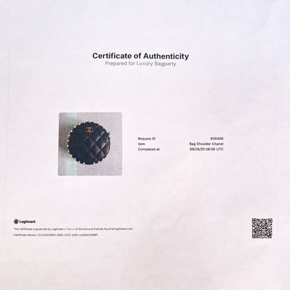 Chanel Matelasse round Pearl Chain Lambskin Shoulder Crossbody Bag - Picture 16 of 16